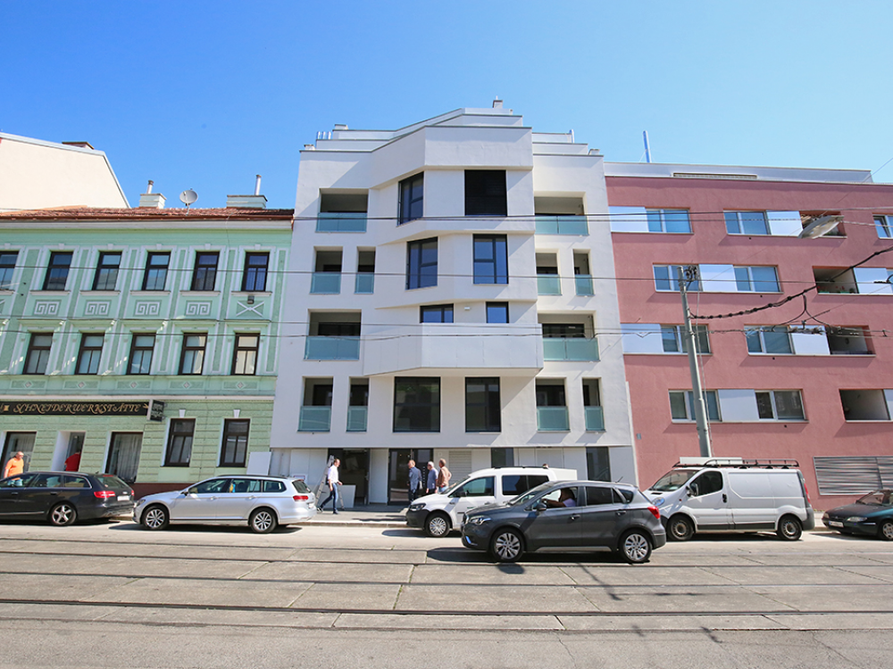 Straßenansicht claud architekten Architektur Projekt Wien Brandstätter Wilhelminenstraße