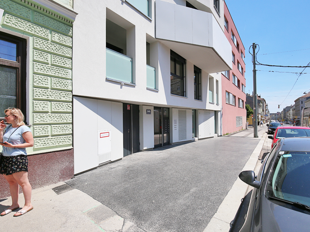 Eingangssituation claud architekten Architektur Projekt Wien Brandstätter Wilhelminenstraße