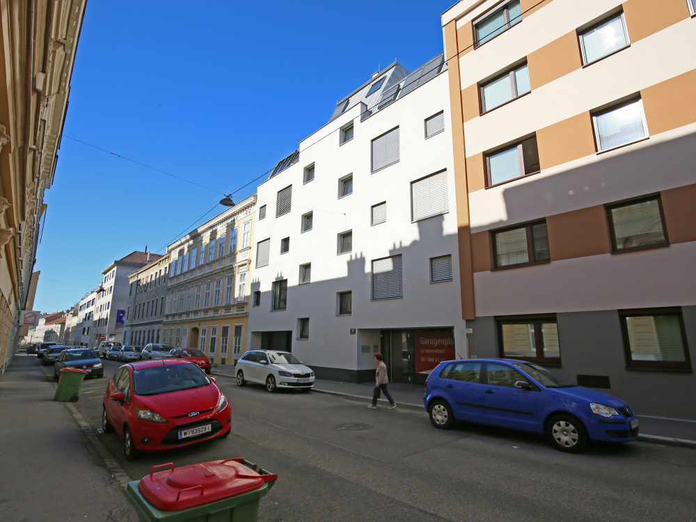 Straßenansicht claud architekten Architektur Projekt Wien Brandstätter Christian Bucher Gasse