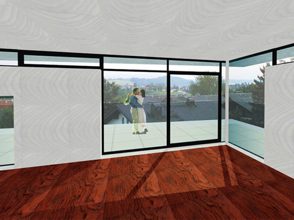 Rendering Indoor claud architekten Architektur Umbau Wohnhaus