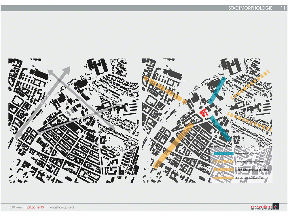 Stadtmorphologie der städtebaulichen Studie Wohn:Gewerbe:Park by CLAUD-Urbanisme