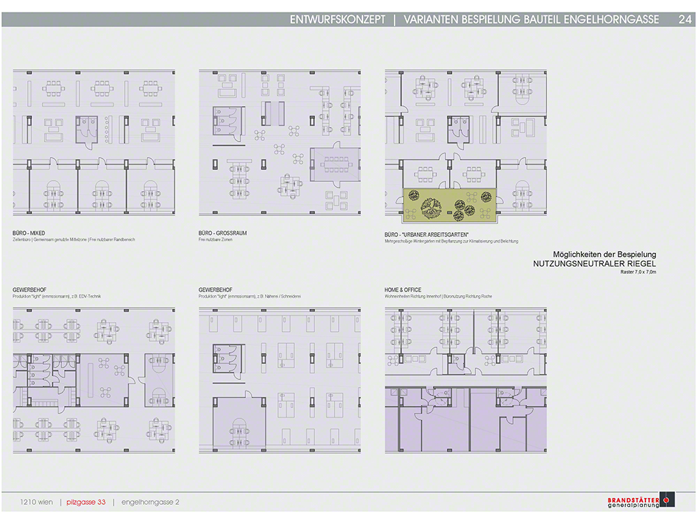 Entwurfskonzept der städtebaulichen Studie Wohn:Gewerbe:Park by CLAUD-Urbanisme