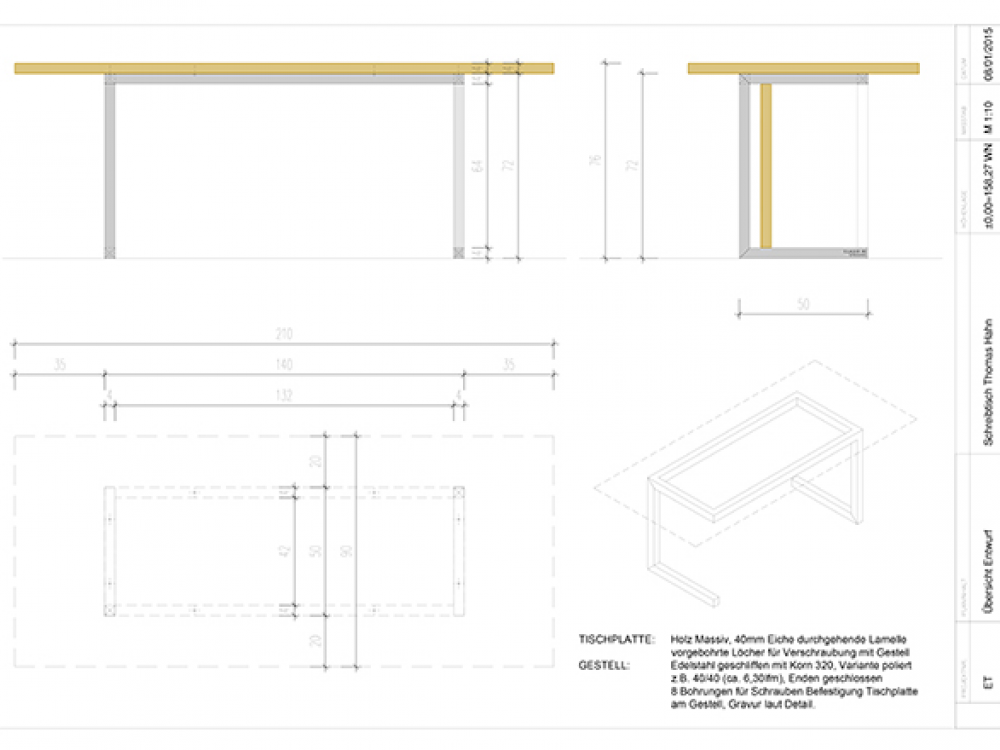 claud architekten Design und Esstisch